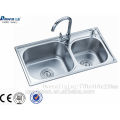 cUPC best quality double bowl 304 stainless steel kitchen topmount sink